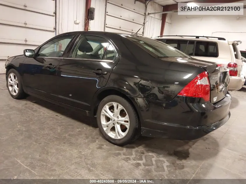 3FAHP0HA2CR212100 2012 Ford Fusion Se