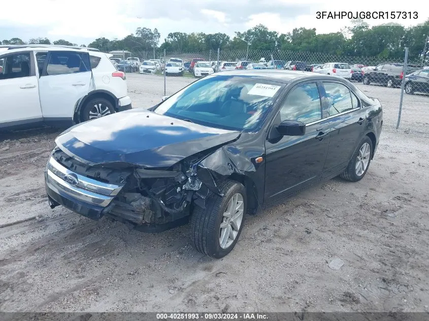 2012 Ford Fusion Sel VIN: 3FAHP0JG8CR157313 Lot: 40251993