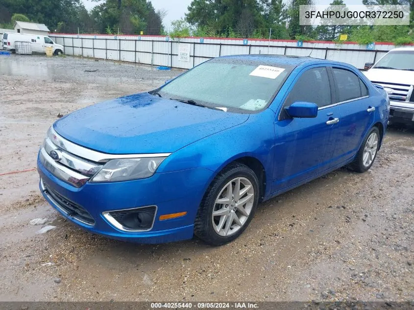 2012 Ford Fusion Sel VIN: 3FAHP0JG0CR372250 Lot: 40255440