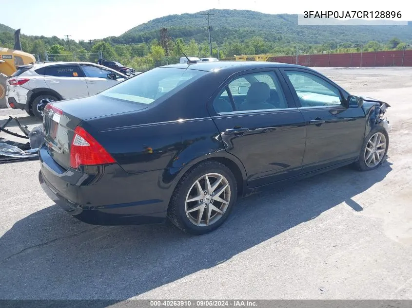 2012 Ford Fusion Sel VIN: 3FAHP0JA7CR128896 Lot: 40263910