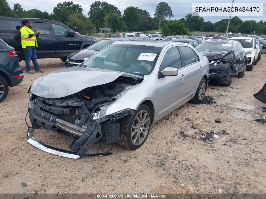 2012 Ford Fusion Se VIN: 3FAHP0HA5CR434470 Lot: 40269373