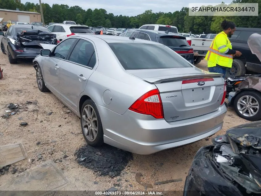 2012 Ford Fusion Se VIN: 3FAHP0HA5CR434470 Lot: 40269373