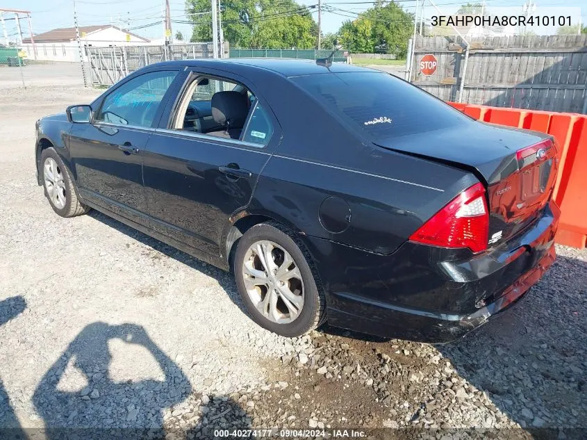 2012 Ford Fusion Se VIN: 3FAHP0HA8CR410101 Lot: 40274177