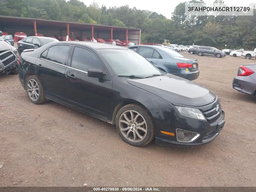 3FAHP0HA6CR112789 2012 Ford Fusion Se