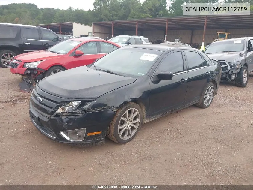 2012 Ford Fusion Se VIN: 3FAHP0HA6CR112789 Lot: 40279838