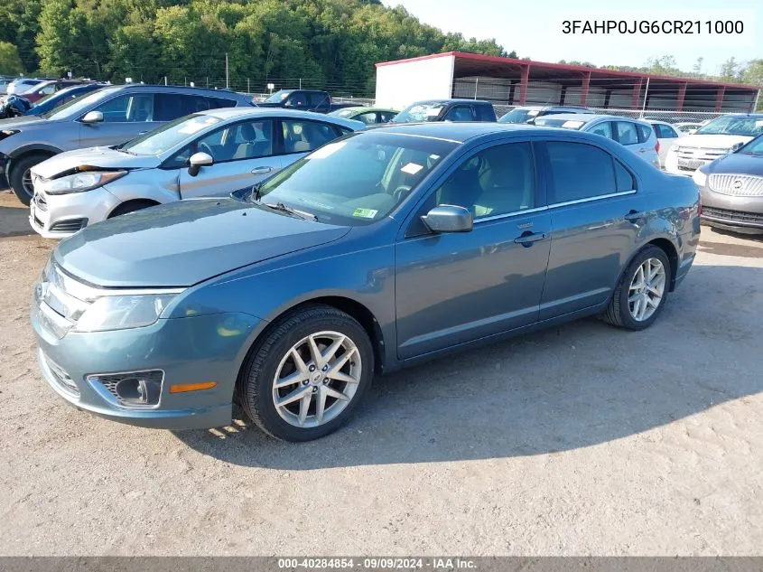 2012 Ford Fusion Sel VIN: 3FAHP0JG6CR211000 Lot: 40284854