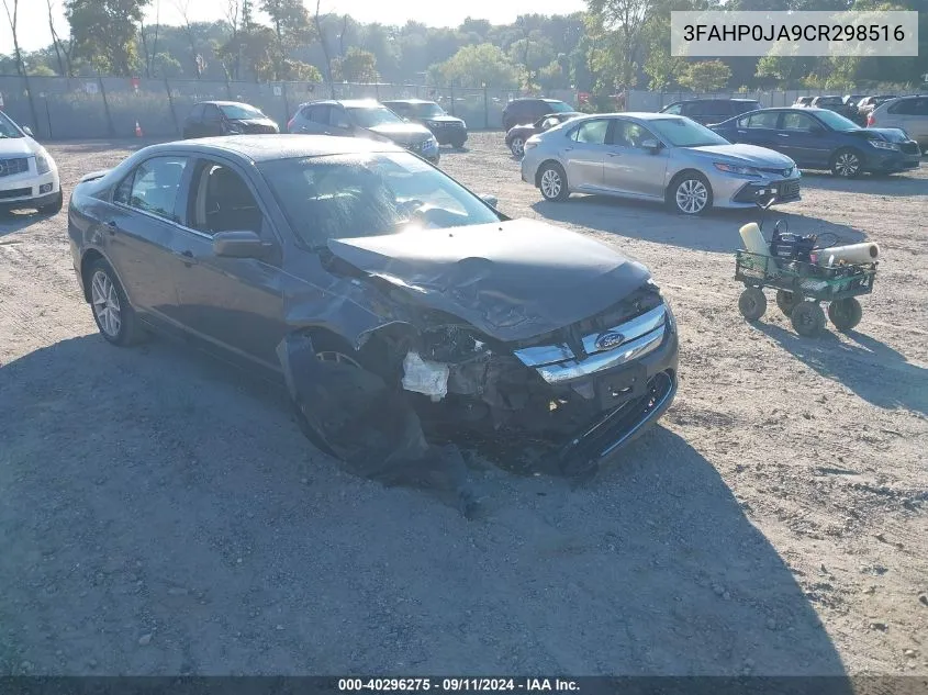 2012 Ford Fusion Sel VIN: 3FAHP0JA9CR298516 Lot: 40296275