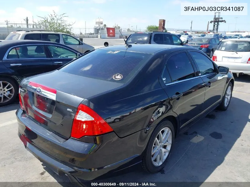 2012 Ford Fusion Sel VIN: 3FAHP0JG3CR341087 Lot: 40300649