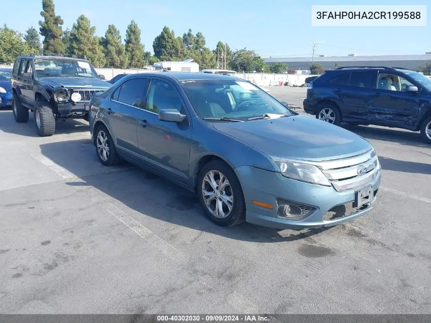 2012 Ford Fusion Se VIN: 3FAHP0HA2CR199588 Lot: 40302030