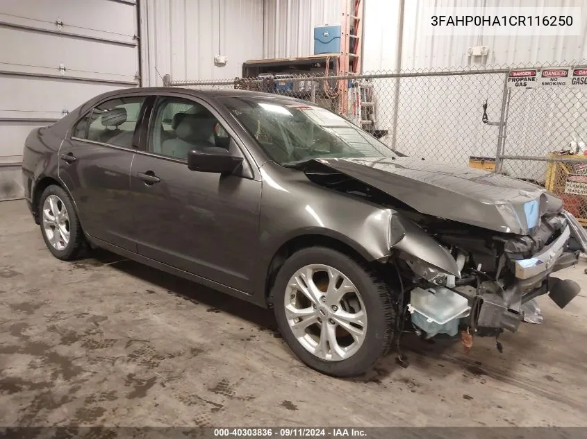 3FAHP0HA1CR116250 2012 Ford Fusion Se