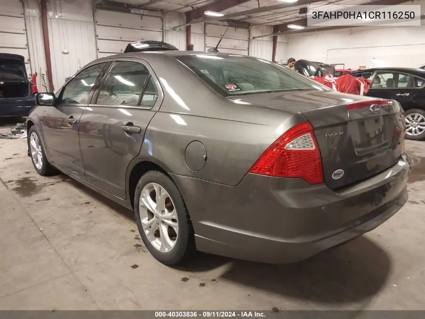 3FAHP0HA1CR116250 2012 Ford Fusion Se