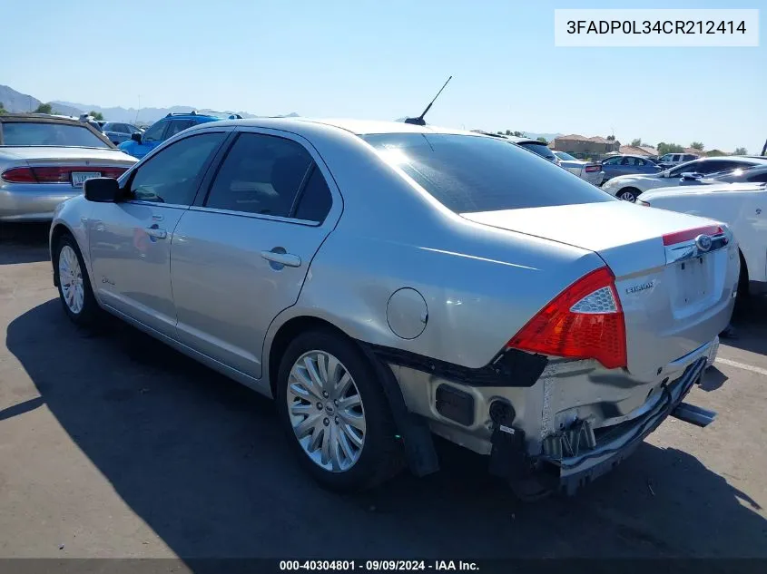 3FADP0L34CR212414 2012 Ford Fusion Hybrid