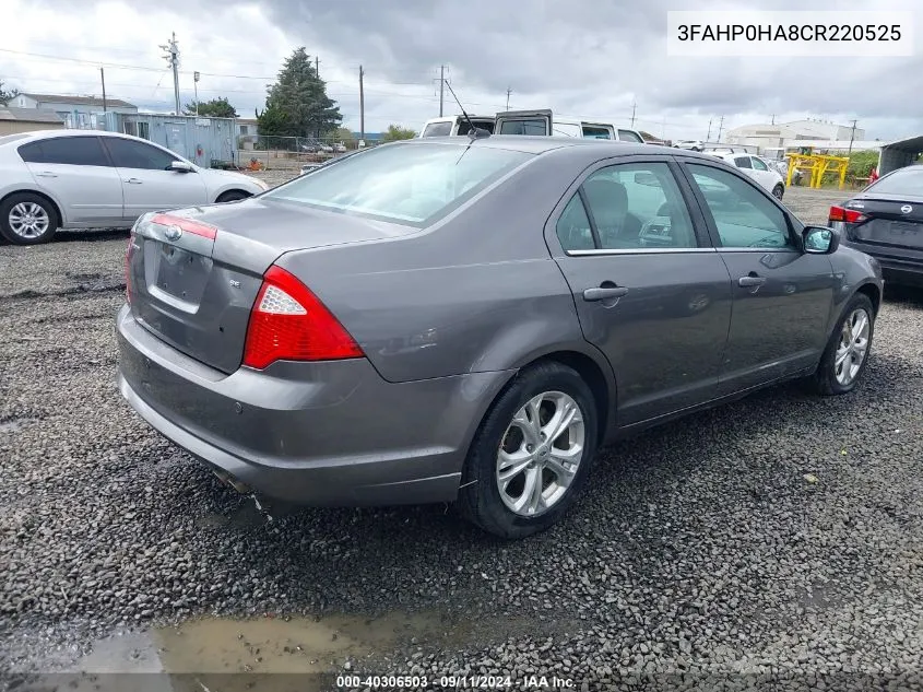 3FAHP0HA8CR220525 2012 Ford Fusion Se