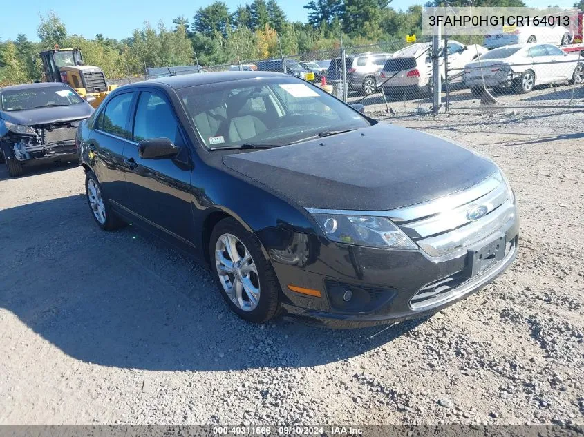 2012 Ford Fusion Se VIN: 3FAHP0HG1CR164013 Lot: 40311566