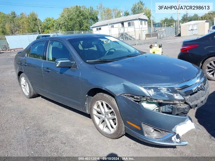 2012 Ford Fusion Sel VIN: 3FAHP0JA7CR298613 Lot: 40312516