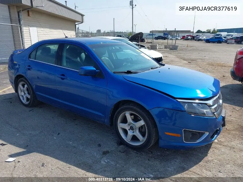 2012 Ford Fusion Sel VIN: 3FAHP0JA9CR377619 Lot: 40313728