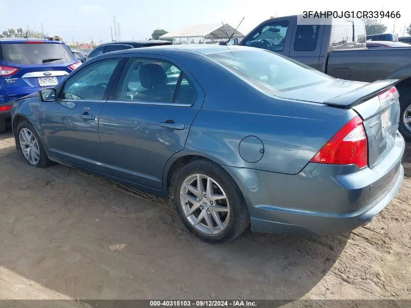 2012 Ford Fusion Sel VIN: 3FAHP0JG1CR339466 Lot: 40315103