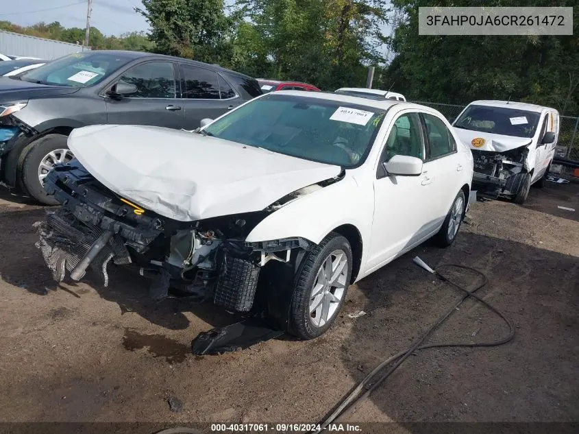 3FAHP0JA6CR261472 2012 Ford Fusion Sel