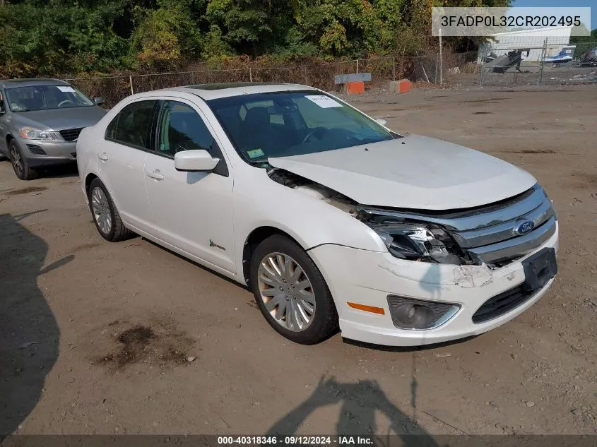 2012 Ford Fusion Hybrid Hybrid VIN: 3FADP0L32CR202495 Lot: 40318346