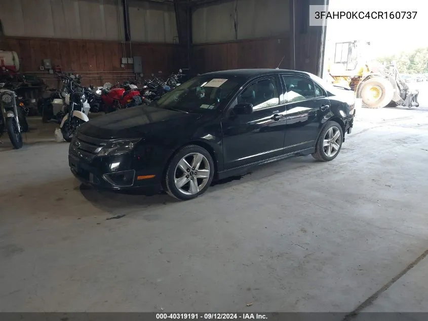 3FAHP0KC4CR160737 2012 Ford Fusion Sport