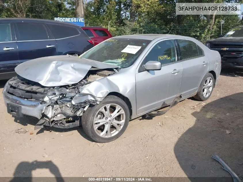 3FAHP0HA4CR128733 2012 Ford Fusion Se