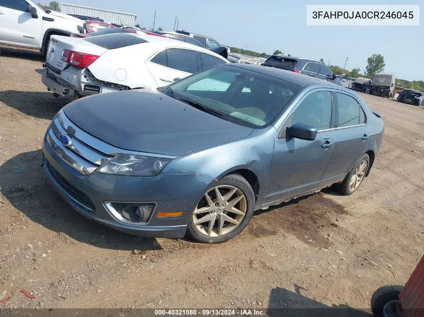 2012 Ford Fusion Sel VIN: 3FAHP0JA0CR246045 Lot: 40321080