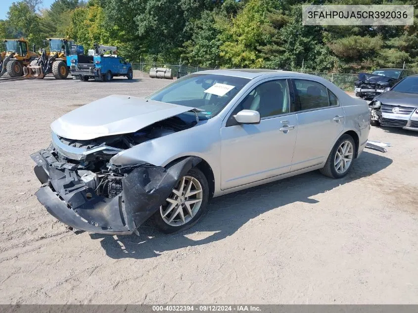 2012 Ford Fusion Sel VIN: 3FAHP0JA5CR392036 Lot: 40322394