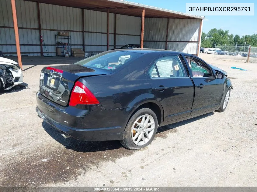 2012 Ford Fusion Sel VIN: 3FAHP0JGXCR295791 Lot: 40323364