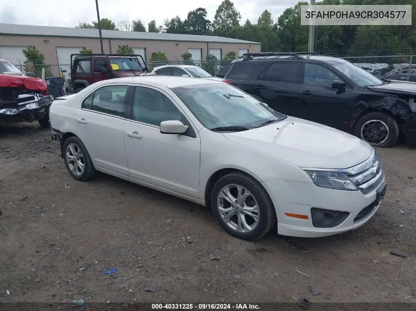 2012 Ford Fusion Se VIN: 3FAHP0HA9CR304577 Lot: 40331225