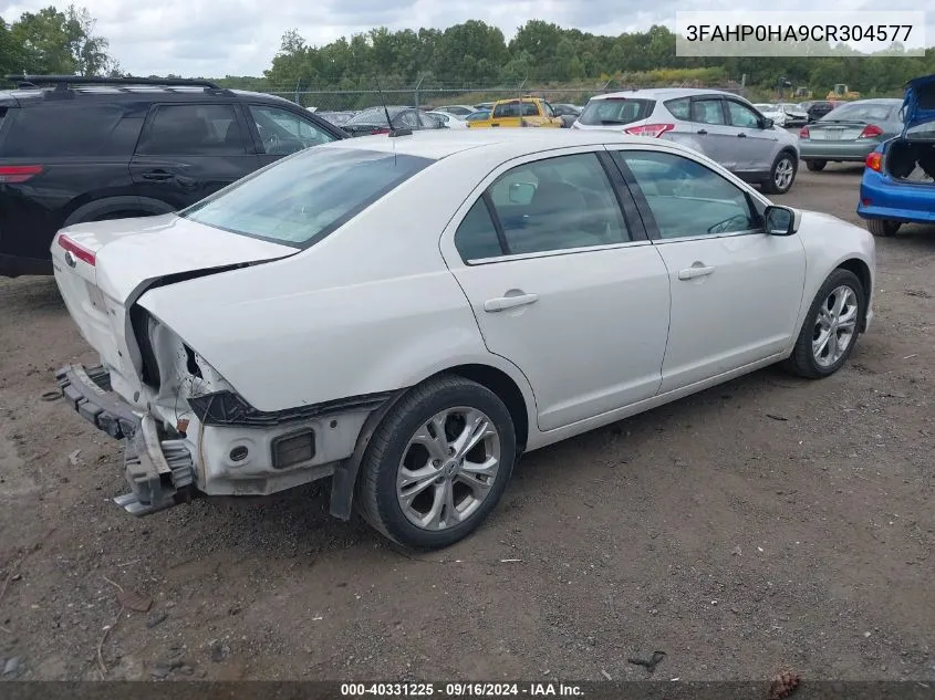 3FAHP0HA9CR304577 2012 Ford Fusion Se