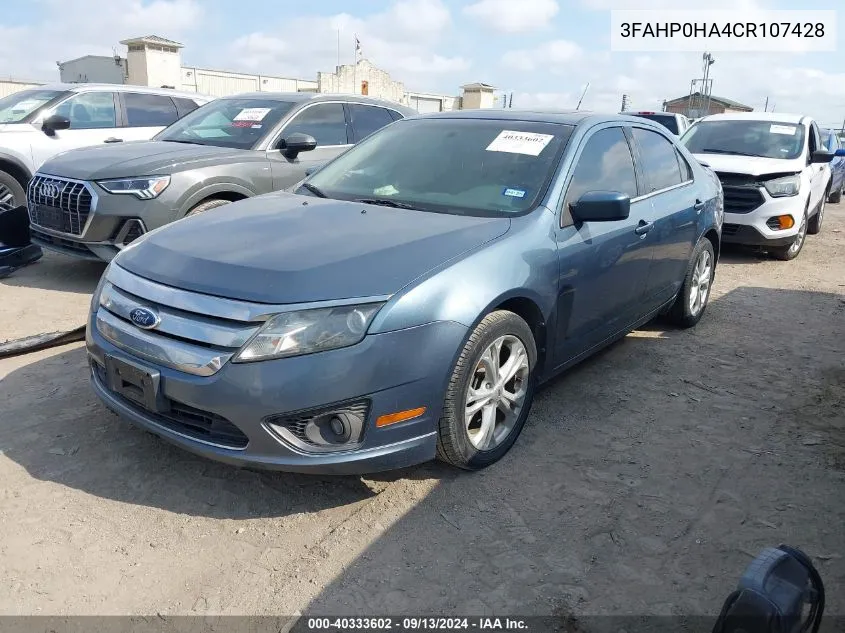 3FAHP0HA4CR107428 2012 Ford Fusion Se