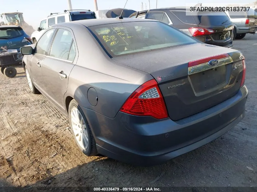 3FADP0L32CR183737 2012 Ford Fusion Hybrid