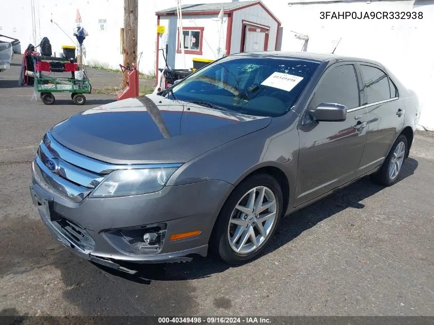 2012 Ford Fusion Sel VIN: 3FAHP0JA9CR332938 Lot: 40349498