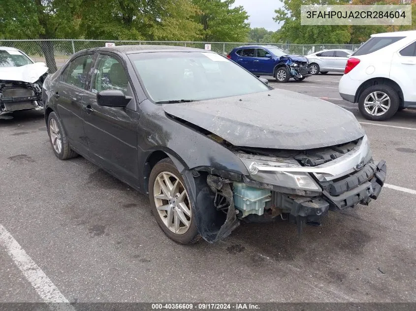 2012 Ford Fusion Sel VIN: 3FAHP0JA2CR284604 Lot: 40356609