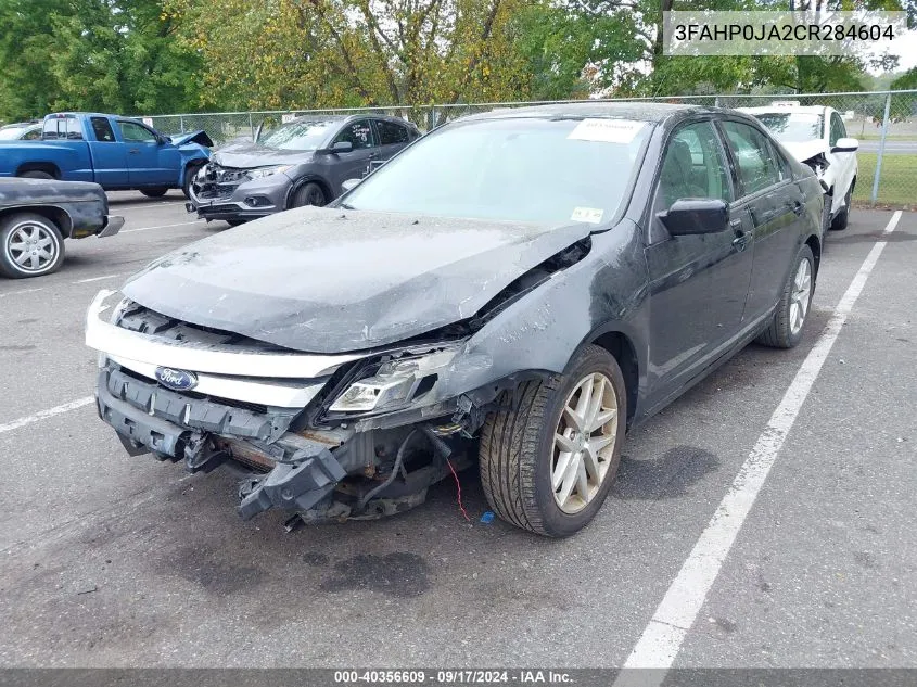 2012 Ford Fusion Sel VIN: 3FAHP0JA2CR284604 Lot: 40356609