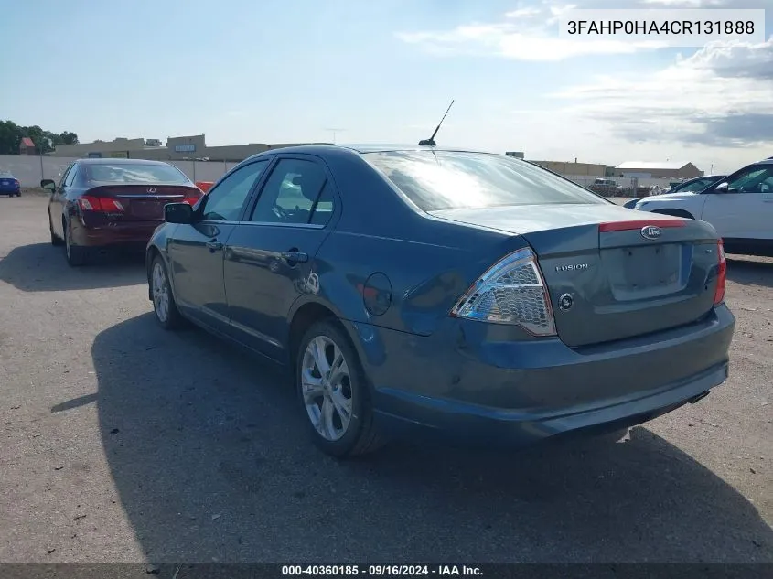 2012 Ford Fusion Se VIN: 3FAHP0HA4CR131888 Lot: 40360185