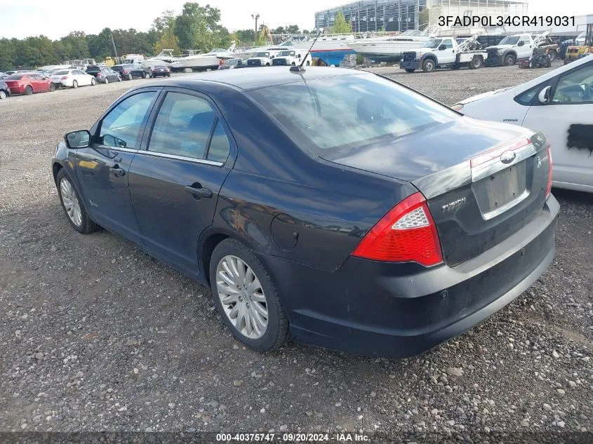 3FADP0L34CR419031 2012 Ford Fusion Hybrid