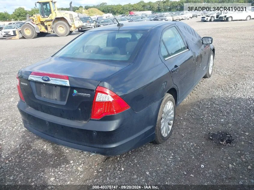 3FADP0L34CR419031 2012 Ford Fusion Hybrid