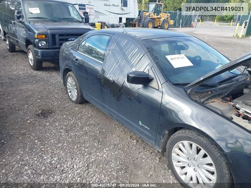 3FADP0L34CR419031 2012 Ford Fusion Hybrid