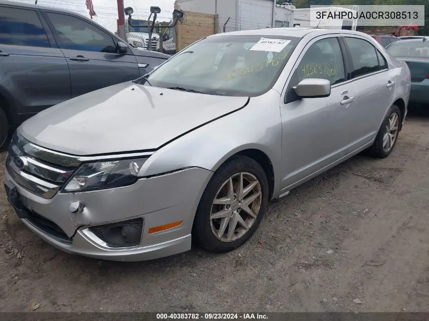 2012 Ford Fusion Sel VIN: 3FAHP0JA0CR308513 Lot: 40383782