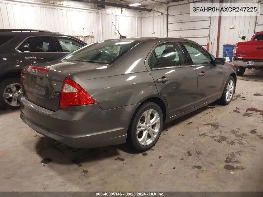 3FAHP0HAXCR247225 2012 Ford Fusion Se