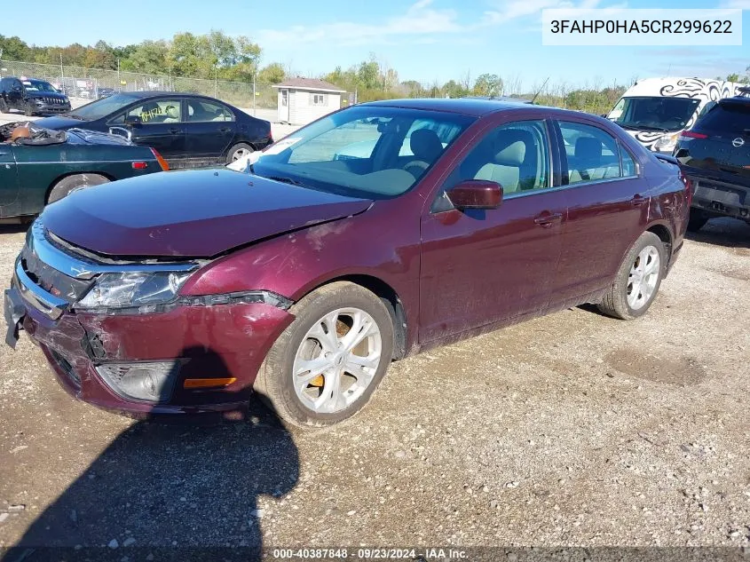 2012 Ford Fusion Se VIN: 3FAHP0HA5CR299622 Lot: 40387848