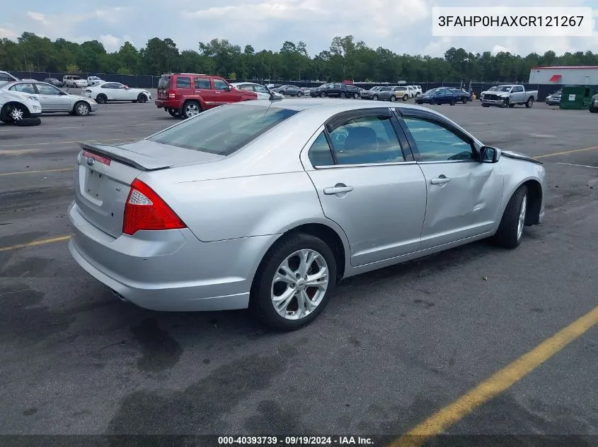 2012 Ford Fusion Se VIN: 3FAHP0HAXCR121267 Lot: 40393739