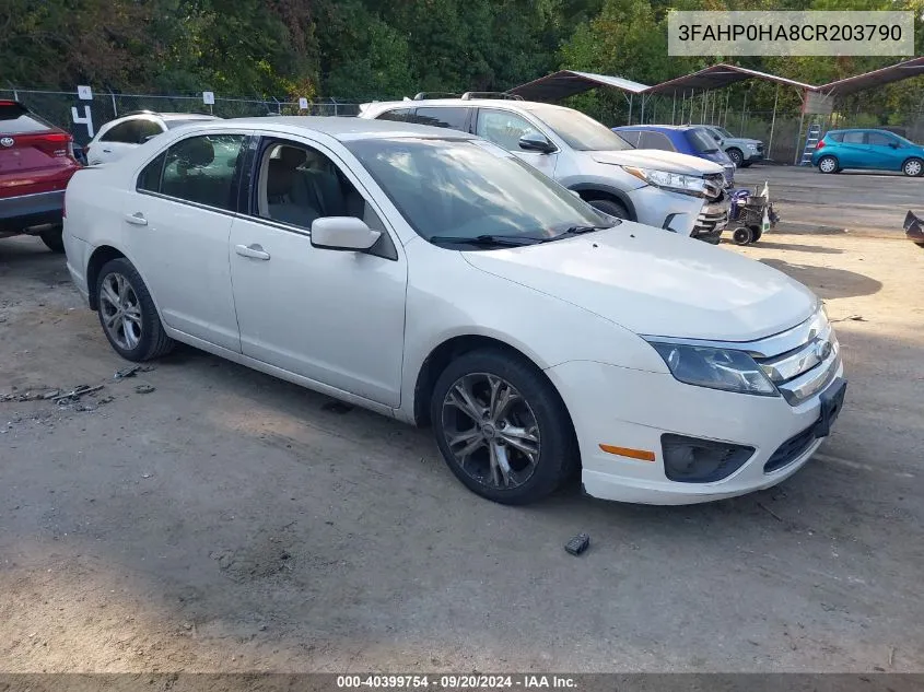 3FAHP0HA8CR203790 2012 Ford Fusion Se