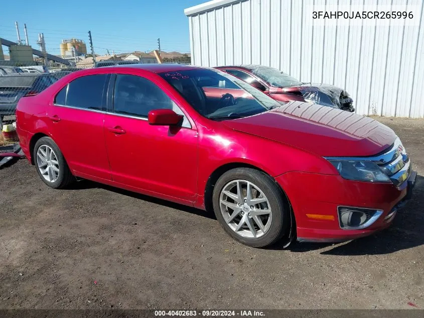 3FAHP0JA5CR265996 2012 Ford Fusion Sel