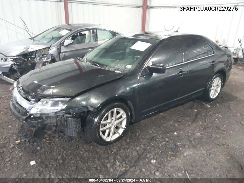 3FAHP0JA0CR229276 2012 Ford Fusion Sel