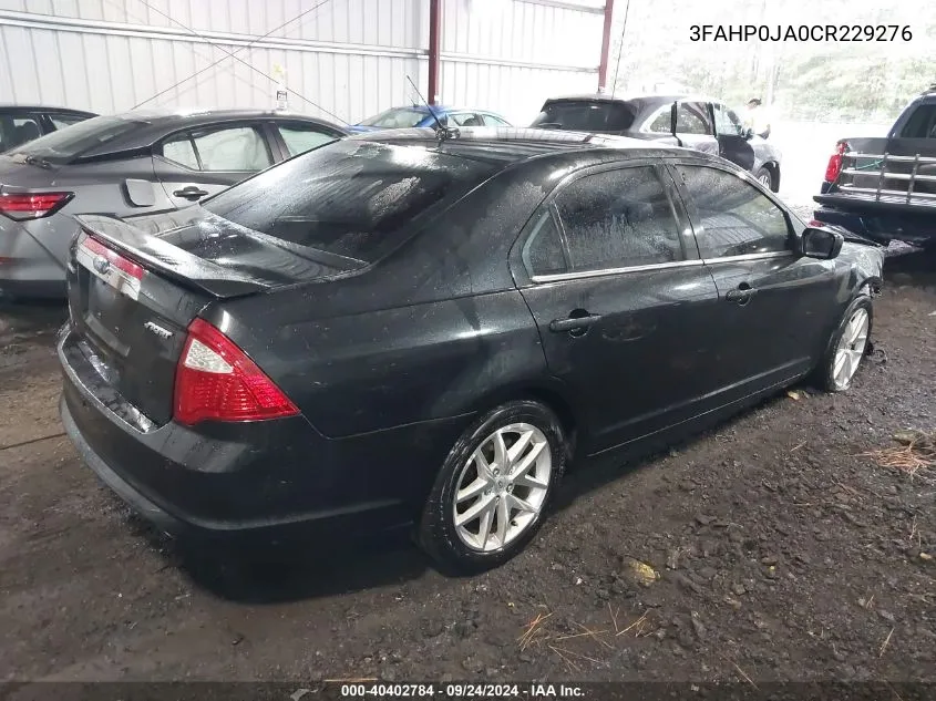 3FAHP0JA0CR229276 2012 Ford Fusion Sel