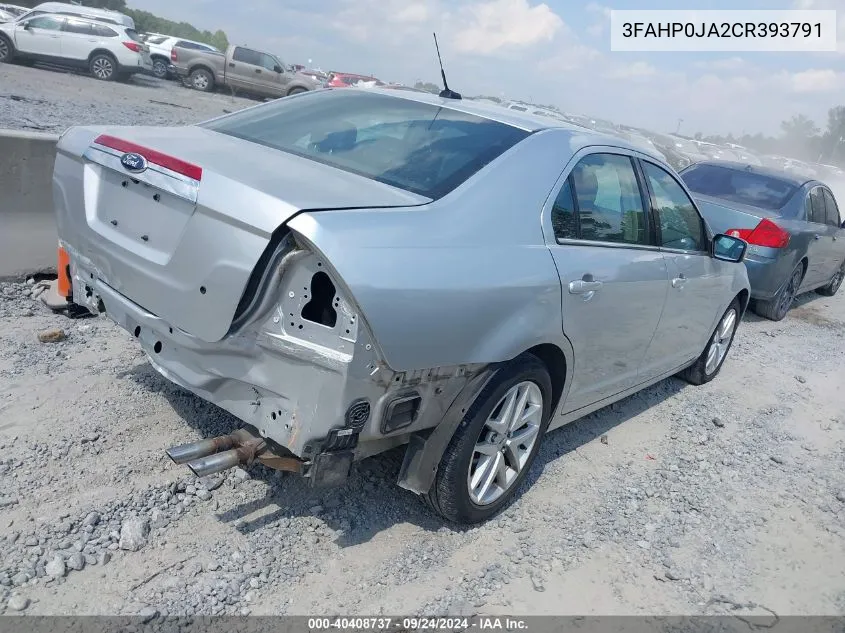 3FAHP0JA2CR393791 2012 Ford Fusion Sel