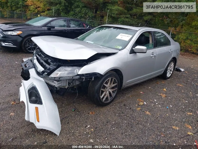 2012 Ford Fusion Sel VIN: 3FAHP0JA4CR361795 Lot: 40416385