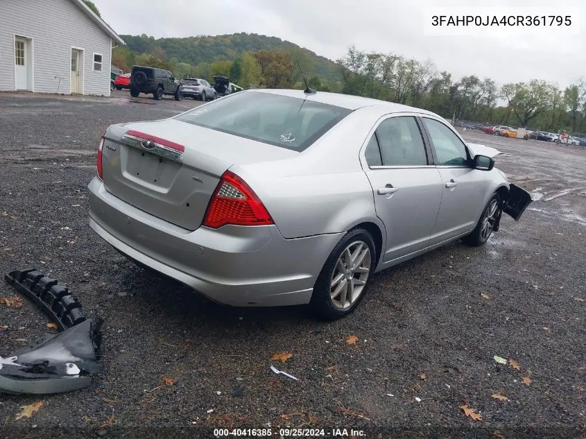 3FAHP0JA4CR361795 2012 Ford Fusion Sel